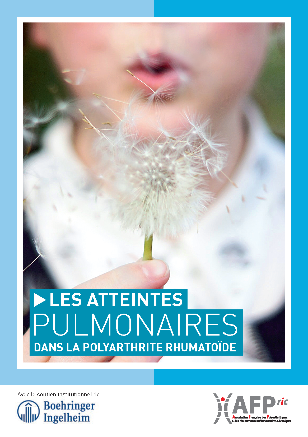 Page 1 de la brochure "Les atteintes pulmonaires dans la polyarthrite rhumatoide".